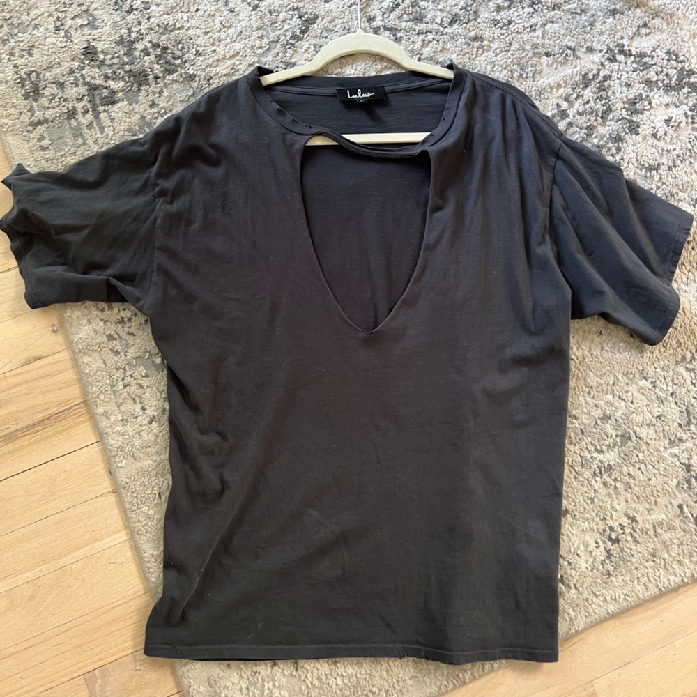 Lulus Distressed Oversized Tee Shirt